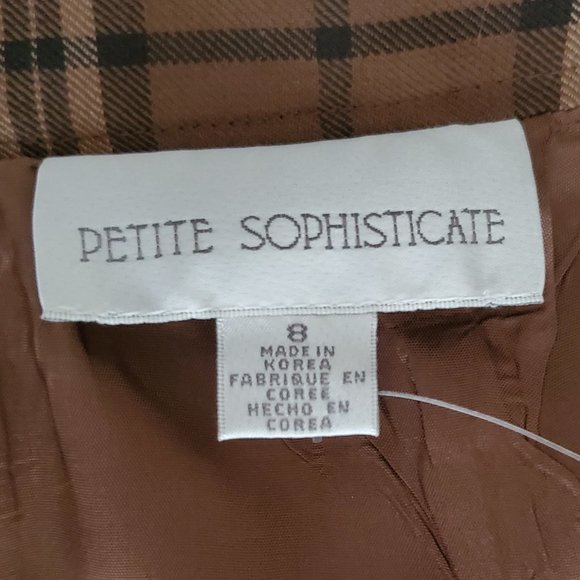 Petite Sophisticate Plaid Pencil Skirt | NWT | 8P | Light & Dark Brown, Tan - Picture 13 of 17